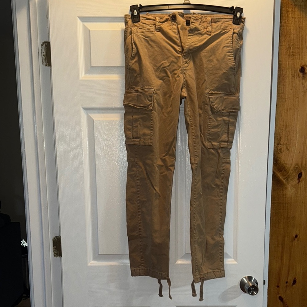 American Eagle Outfitters Tan Cargo Pants Utility Style